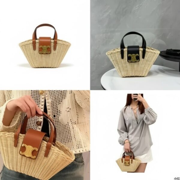 CELINE Vintage Bamboo Beach Backpack for Women CELINE Vintage Bamboo Beach Backpack for Women