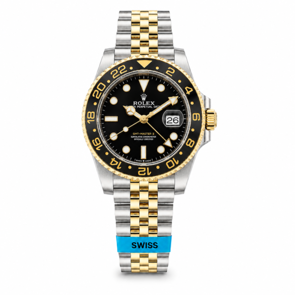 Rolex GMT-Master II Oystersteel Grey & Black Men’s Watch Rolex GMT-Master II Oystersteel men’s watch with grey and black bezel