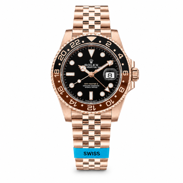 Rolex GMT-Master II Root Beer 18K Everose Gold Men’s Watch Rolex GMT-Master II Root Beer 18K Everose Gold men’s watch with black dial