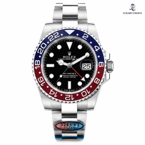 Rolex GMT-Master II Pepsi Oyster Bracelet Watch Rolex GMT-Master II Pepsi Oyster Bracelet with red and blue bezel