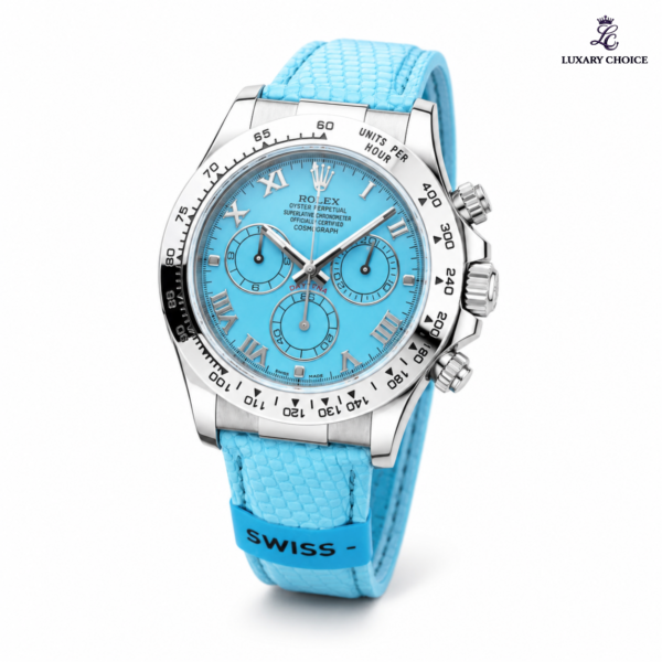 Rolex Cosmograph Daytona Beach Ref. 116519 – 18K White Gold Chronograph Rolex Daytona Beach 116519 18K white gold colorful luxury chronograph watch