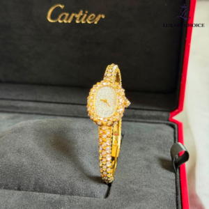 Cartier Baignoire Clou de Paris Diamond Bangle Watch for women