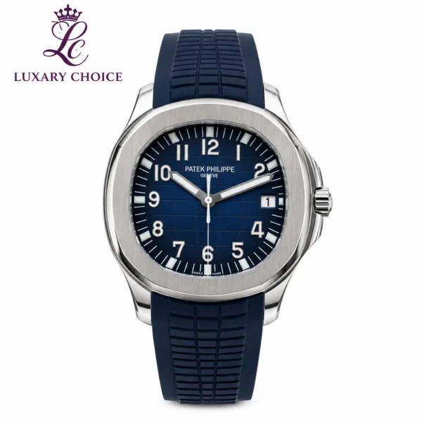Patek Philippe Aquanaut Blue Dial Rubber Strap Luxury Watch