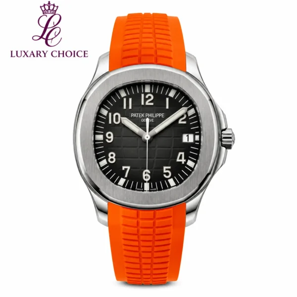 Patek Philippe Aquanaut Orange Strap Luxury Watch Patek Philippe Aquanaut Orange Rubber Strap Luxury Watch
