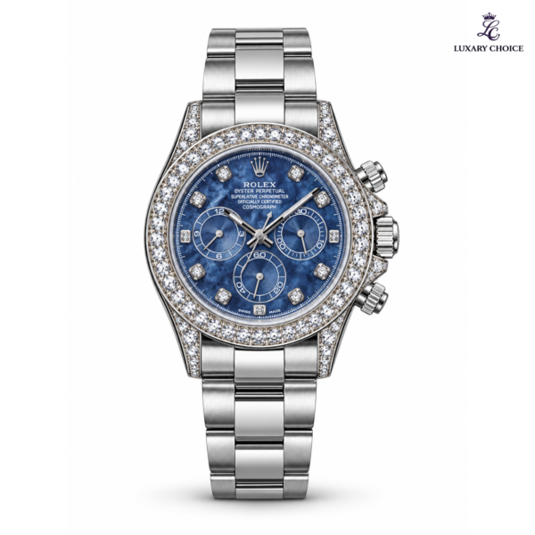 Rolex Cosmograph Daytona Blue Diamond Dial Iced-Out Rolex Cosmograph Daytona Blue Diamond Dial Iced-Out steel Oyster watch