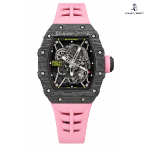 Richard Mille RM 35-01 Rafael Nadal Pink Strap carbon skeleton watch