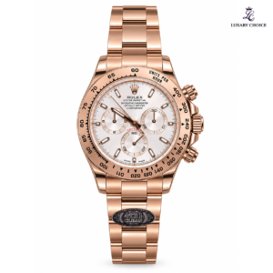 Rolex Cosmograph Daytona Everose Gold White Dial Oyster chronograph watch