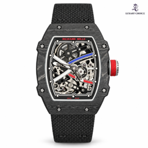 Richard Mille RM 67-02 Sebastien Ogier carbon skeleton watch with black strap