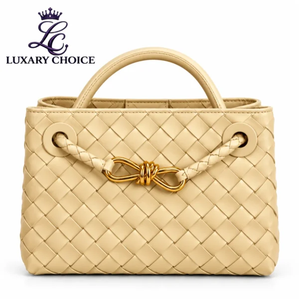 Bottega Veneta Mini Andiamo Cream Beige Intrecciato Bag