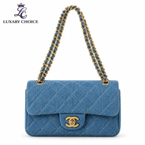 Chanel Classic Flap Light Blue Quilted Denim Bag