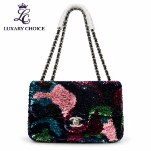 Chanel Multicolor Sequin Classic Flap Shoulder Bag