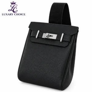 Hermes Hac a Dos PM Black Leather Silver Hardware Backpack