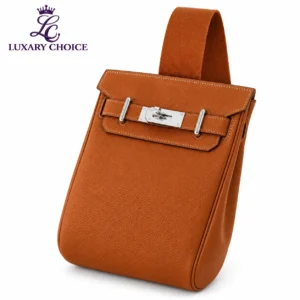 Hermes Hac a Dos PM Gold Brown Leather Silver Hardware Backpack