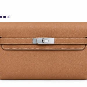 Hermès Kelly Dépêches 25 Tan Brown Leather Pouch