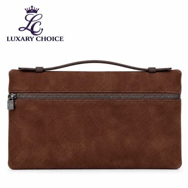 Loro Piana Extra Pouch L29 Dark Chocolate Brown Calfskin Loro Piana Extra Pouch L29 Dark Chocolate Brown Calfskin