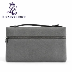 Loro Piana Extra Pouch L29 Grey Calfskin